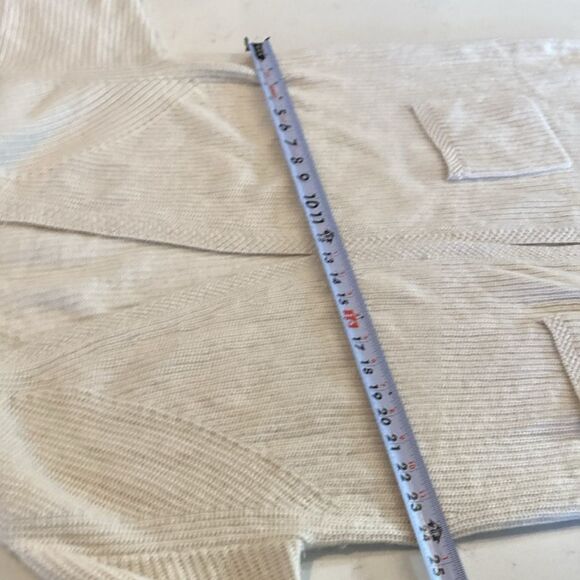 Faherty 100% Cashmere Cloud Cardigan Sweater Cream Ivory Super Soft Pockets XL - Picture 8 of 8